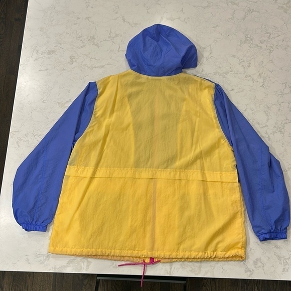 90’s Y2K Nike Full Zip Windbreaker Blue Yellow Pink Jacket Womens Size 2X - Picture 8 of 16
